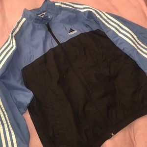 Blue and black Adidas windbreaker